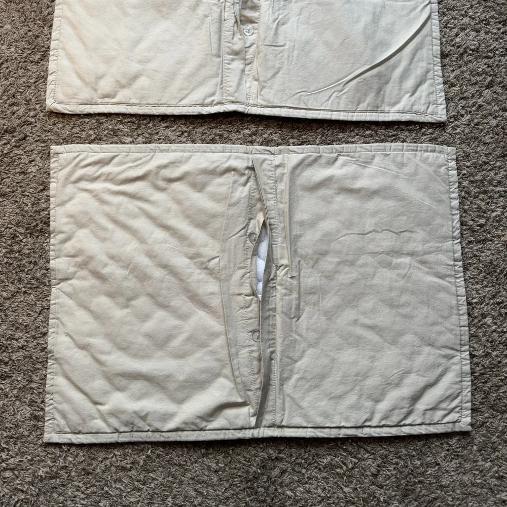 Kate Spade Pillow Shams Quilted Geometric Pattern Blue Set of Two 20